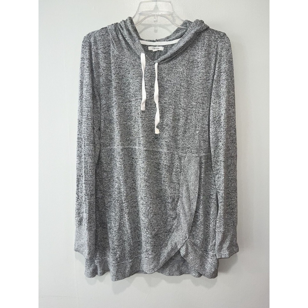 Maurices Cozy Heather Gray Hooded Sweater, Medium